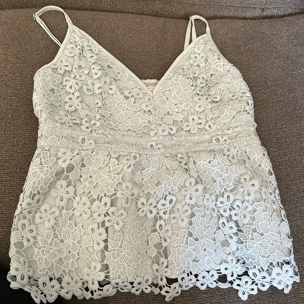 Blue spaghetti strap top